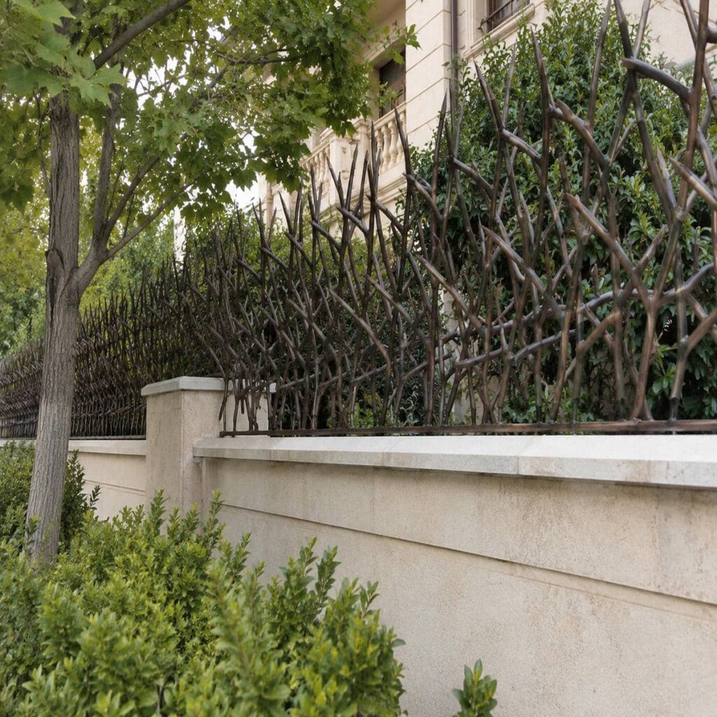 مدل سرنیزه ای حفاظ روی دیوار