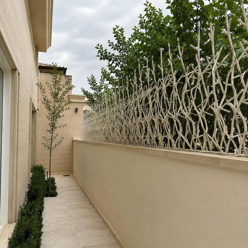 مدل شاخ گوزنی حفاظ دیوار با رنگ کوره ای
