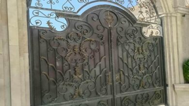 درب حیاط فلزی یاسوج با طراحی ویلایی